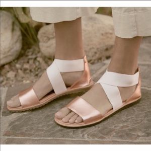 Rose gold Sorel Ella sandals